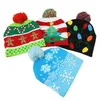BeanieSkull Caps LED Christmas Hat Sweater Knitted Beanie Light Up Gift for Kids Xmas Year Decorations RRB16007
