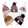 Mode brief gebreide hoeden Canada Pompon Beanies Designer Fur Pom Skull Caps Bonnet Women Girls Girls hoed hoed trendy breien cap warme oor muff 5 kleuren