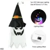 Decoration Halloween LED clignotant légère Gypsophile Ghost Festival Dress Up Wizard Ghost Hat Lampe décor de la lampe suspendue JNB15934