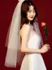 2022 Véu de casamento curto Tulle Soft Tulle Bridal Véils Acessórios