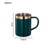 Mugs Coffee Mug Portable Cup Travel Tumbler Jug Milk Tea Cups Office Water Double Wall 304 Stainless Steel