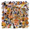 100 pezzi adesivi di Halloween carino vinile estetico impermeabile giorno di Halloween adesivo per laptop bottiglia d'acqua buste artigianato decorazioni scrapbooking