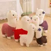 Peluches 6 couleurs Alpaga Doux En Peluche Jouets Lama Arpakasso Animal En Peluche Kawaii Mignon pour Enfants Cadeaux De Noël 28cm