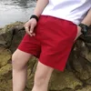 Short en lin hommes mode Streetwear couleur unie léger respirant Shorts vêtements d'été Cool mince court Homme