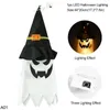 Decoração de Halloween LED Plashing Light Gypophila Festival Ghost Dress Up Gllowing Wizard Ghost Hat Hat Lamp Decor pendurado Lanterna GCB15934