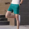 Short en lin hommes mode Streetwear couleur unie léger respirant Shorts vêtements d'été Cool mince court Homme