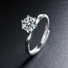 Anneaux de mariage classique couleur argent pour femmes pour toujours Simple Six zircone mode CZ fiançailles mariage cadeau bague bijoux