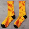 Herrstrumpor Fashion Marbling Tie-Dye Sockings Cotton Colorful Harajuku Skateboard Funny Hiphop Soft Happy Men and Women 40-46 Yard