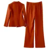 Dwuczęściowe spodnie damskie biuro damskie czerwone garnitury damskie damskie dwustronne marynarki kurtka blezerowa wysoka talia żeńska odzież robocza 2 sztuki
