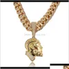 قلادة قلادة Rdotidotp Nipsey Hussle Cuban Necklace مع سلسلة التنس المثلجة Bling cubic Zirconia sh bdehome ot04o