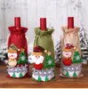 Decorações de Natal para casa Papai Noel Claus Capa de garrafa de vinhos Titulares de presente de estocagem Xmas Navidad Decor Novo Rre14682