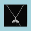 PendanT Necklaces Lovely Whale Tail Fish NauTical Charm Necklace For Women Girls Animal Fashion Necklaces 2 Colors Mermaid T Sexyhanz Dhjm0