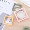 F￶rvaringsl￥dor 6 st smycken presentf￶rpackning pe film upph￤ngning akryl transparent display halsband ring￶rh￤ngen juvelf￶rpackning