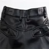 Men's Pants Loose Faux Leather Mens Feet Warm Black Fashion Motorcycle Pu Trousers For Men Plus Velvet Thick Pantalon Homme