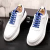 British Style Men Casual Platform White Shoes Breattable Party Dress Ankelbåtar Masculina Zapato DA03