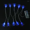 Strings Novelty LED Spider String Light Halloween Festival Party 10led Decorative Battery Operated Lamp Home Garden Indoor Luminaria