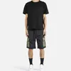 Shorts pour hommes L'été 2022 Sports pour jeunes Pantalon cargo à 7 points avec taille mi-haute à lacets Tendance de basket-ball Décontracté Noir Vert