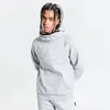 Erkek Hoodies Erkek Moda Hoodie Yüksek Boyun Trendi Hip-Hop Sporları Sıradan Gevşek Gevşek Uzun Kollu Sweatshirt Fermuar Cepli