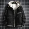 Giacca a vento da uomo con cappuccio Giubbotti bomber con cappuccio alla moda Cappotti leggeri alla moda coreana Abbigliamento streetwear