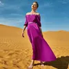 Sukienki swobodne Eleganckie kobiety z krótkim rękawem wieczór kaftan muzułmańska długa szata Abaya Dubai Turkey Sukienka arabska islamska odzież femme