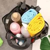 Bolsas de almacenamiento Tote de ducha Organizador de artículos de tocador de baño colgante útil con 8 bolsillos Bolsa de playa conveniente multiusos