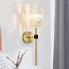 Vägglampa modernt gyllene glas ljus nordiskt för vardagsrum sovrum sovrum sconce hall streck