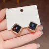 Baumeln Kronleuchter Micro Pave Schwarz Kristall Geometrische Stud Ohrringe 2022 Neue Temperament Mode Schmuck