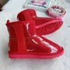 Klare Mini-Australien-Kinderschuhe, klassische Uggly-Stiefel, Mädchen-Schneeschuhe, Kinder- und Jugendstiefel, Kleinkind-Winterschuhe, warme Turnschuhe für Jungen, Kinder, Taffy-Rosa, Naturschwarz, Samba-Rot