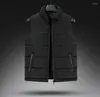 Men's Vests Crocodile Brand Mens Jacket Sleeveless Vest Winter Casual Slim Coats Clothing Cotton-Padded Men's Warm Men Waistcoat