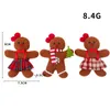 Décorations de Noël Ornements Peluche Bonhomme de pain d'épice pour la décoration de la maison Fournitures de fête de vacances Sac à dos Sangle Jouets pour enfants 3pc