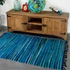 Carpets Retro Solid Cotton Bathroom Living Room Carpet Geometric Rug Striped Modern Mat Contemporary Design Nordic Style