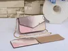 Sunrise Pastel 3pcs Ustaw pochette torbę kolorowe kobiety designerskie torebka na ramię