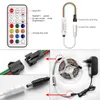 Remsor LED -strip RGB -lampor WS2811 ADRESSABLE DC12V Diode Tape Dynamic Neon Night TV Backlight med Adapter Controller