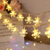 Décorations de Noël Arbre Lumières 10LED / 20Led Flocon De Neige Chaîne Pour L'année Vacances De Noce Éclairage Décoratif
