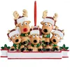 Décorations de Noël PVC Elk Tree Pendentif suspendu DIY Nom Souhaits Ornement de cerf pour l'année de la maison