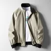 Casual Jackets Men Fashion Stand Collar Lightweight Solid Color Bomber Jacket Streetwear Thin Slim Coats Fall Men