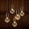 Kolye lambaları Nordic Minimalist Led Işıklar Tek Kafa Retro Restoran Hanglamps Loft Cam Loft Sabah Kahve Dükkanı Bar Ev Aydınlatma