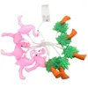 Cordes 2m 10 LEDS Flamingo Coconut Tree Fairy Light Battery Powered Home Decorative Lampe Safe Fiable Outdoor Lighting