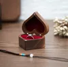 Wood Rings Jewelry Boxes Organizer Display Travel Case Portable Storage Jewelers Brand Lover Heart Box Walnut packaging