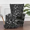 Chair Covers Geometric Wing Cover Elastic Spandex Sofa Anti Slip Armchair Wingback Slipcover Ottoman Footstool