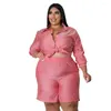 Chándales de mujer Cutubly Sexy Camiseta de solapa de verano para mujer y pantalones cortos Traje de mujer de moda casual Trajes Conjuntos Dos piezas de 2 piezas a rayas