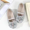 Flat Shoes Girls Princess Spring herfst kindermode ademende strass single baby casual leer b402