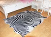 Carpets Zebra/Cow Printed Carpet Black White Animal Fur PU Bottom US Country-style Living Room Originality Mats