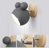 Appliques murales nordique créatif chevet chambre lampe mignon bois fer Art Luminaria intérieur décor LED lumières applique pour allée balcon