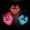 Halloween neon led máscara de máscara de máscaras de máscaras de máscaras luminosas luminosas no figurino de cosplay escuro engraçado bbb15986