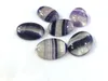 Perles en gros 10 pcs/lot perle de Fluorite violette Cabochon 18x25mm pierre gemme ovale anneau visage pierre précieuse en vrac pour pendentif