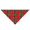 Abbigliamento per cani Cani Bandana Natale Buffalo Plaid Fiocco di neve Sciarpa per animali Bavaglini a triangolo Fazzoletto Costume Accessori per cani di piccola taglia Gatti SN4193