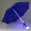 المظلات LED LID SABER UP UMBRELLA LASER SWORD GOLF يتغير على عمود الفلاش متعدد الوظائف