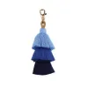 Handmade Colorful Boho Pom Tassel Bag Charm Key Chains Fashion Jewerly Keychains Key Ring 10 colors