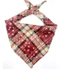 Dog Apparel Dogs Bandana Christmas Buffalo Plaid Snowflake Pet Scarf Triangle Bibs Kerchief Costume Accessories for Small Dogs Cats SN4193